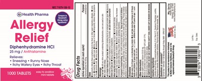 1000 (Label 71679 106 10 Allergy Relief Diphen 25mg 1000s)